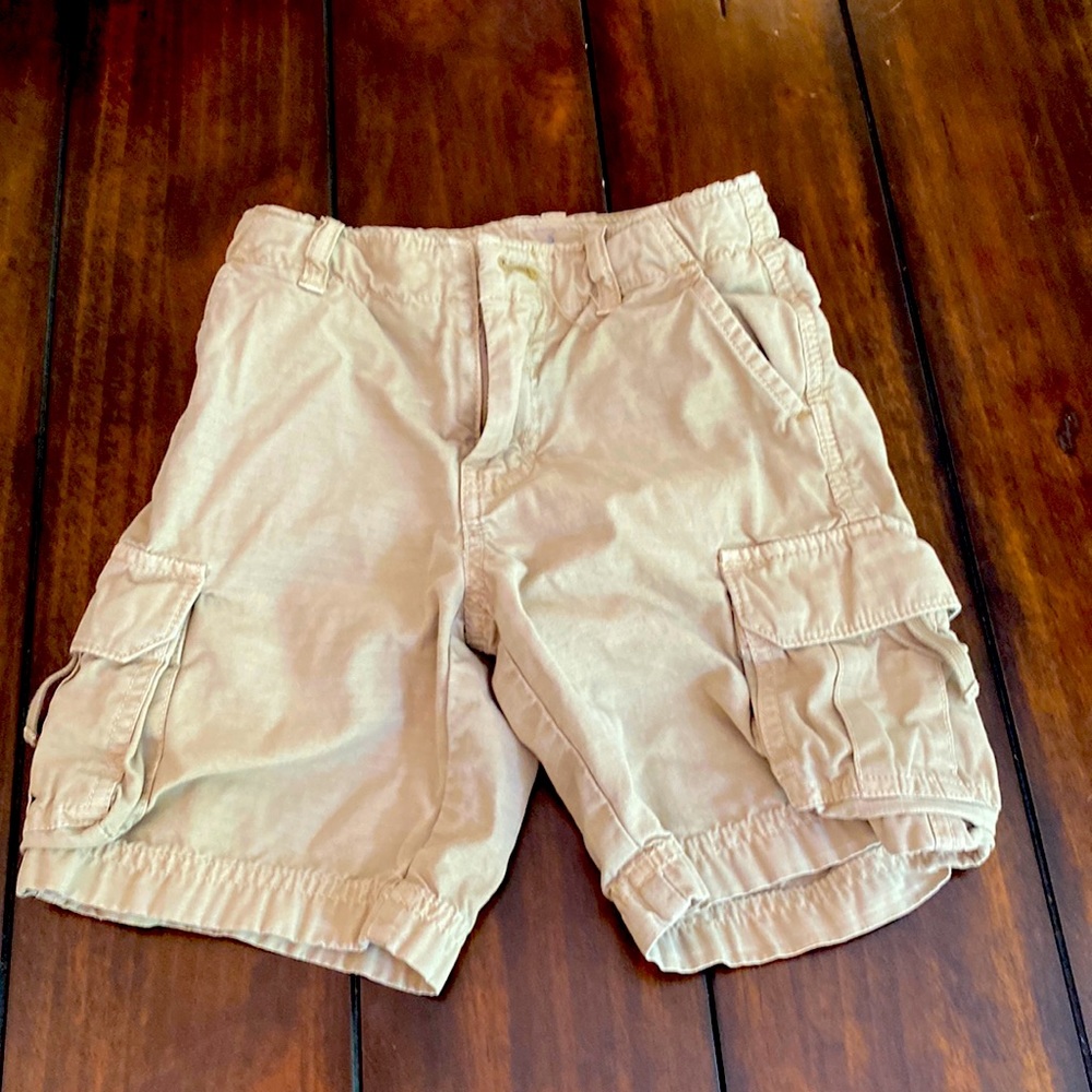 Kids khaki cargo shorts